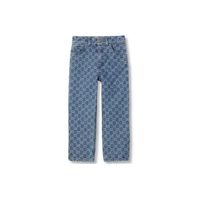 GUCCI CHILDREN'S GG DENIM JACQUARD PANTS 638161